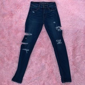 American Eagle Jeans - Skinny - Ripped - Stretchy